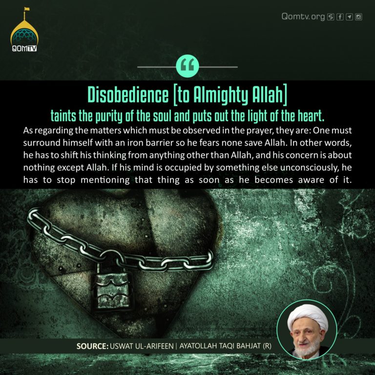 Disobedience of Allah Almighty (Ayatollah Taqi Bahjat)