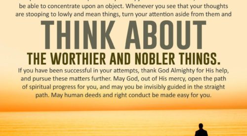 Think about Worthier and Noble Things