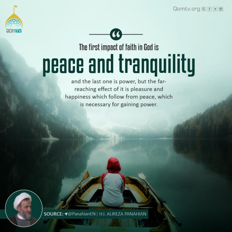 Impact of Faith in God is Peace and Tranquility