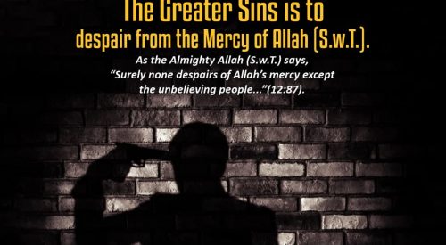 Greater Sin is to Despair from God Mercy