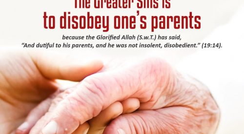 Greater sin is disobey one's Parents