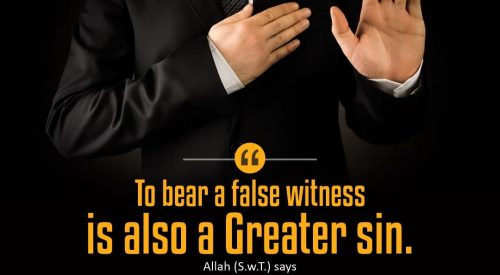False witness is a Greater Sin
